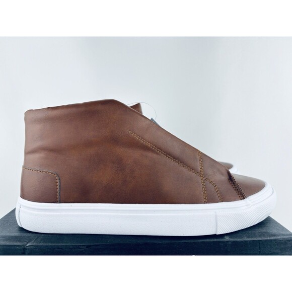 Men's London Fog Dorance Cognac Brown Memory Foam Boots Shoes Size 10 New! - Picture 5 of 13